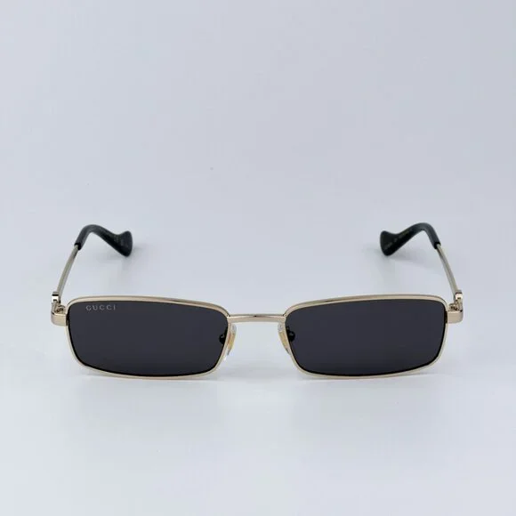 Gucci Women BRAND NEW Sunglasses Gold Grey Rectangle GG1600S 001 display picture 2